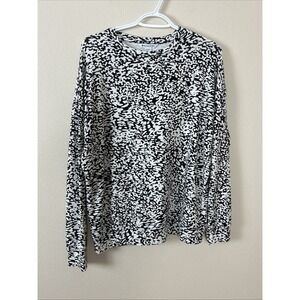 Athleta Long Sleeve‎ Balance Printed Pullover Knit Top Size XS (C12)